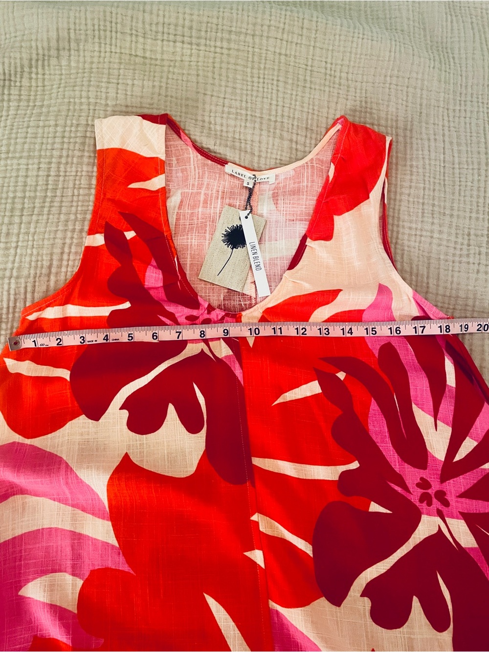 NWT Anthropologie + Label of Love Linen Blend Swing Mini Dress. Small. Pockets! - Picture 5 of 7